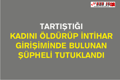 Tartıştığı Kadını Öldürüp İntihar Girişiminde Bulunan Şüpheli Tutuklandı