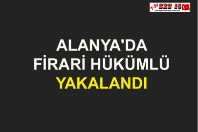 Alanya'da Firari Hükümlü Yakalandı