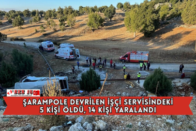 Şarampole Devrilen İşçi Servisindeki 5 Kişi Öldü, 14 Kişi Yaralandı
