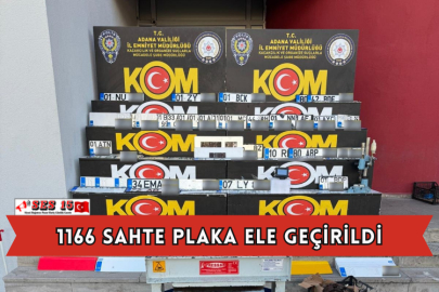 1166 Sahte Plaka Ele Geçirildi