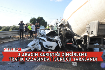 3 Aracın Karıştığı Zincirleme Trafik Kazasında 1 Sürücü Yaralandı