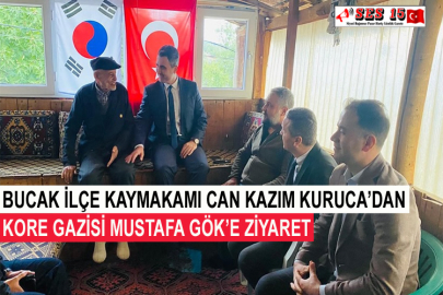 Bucak İlçe Kaymakamı Can Kazım Kuruca’dan Kore Gazisi Mustafa Gök’e Ziyaret