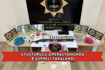 Uyuşturucu Operasyonunda 8 Şüpheli Yakalandı