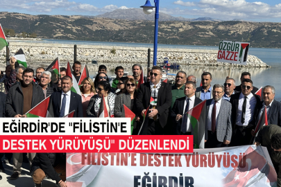 Eğirdir'de "Filistin'e Destek Yürüyüşü" Düzenlendi