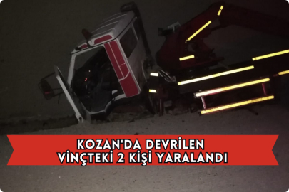 Kozan'da Devrilen Vinçteki 2 Kişi Yaralandı