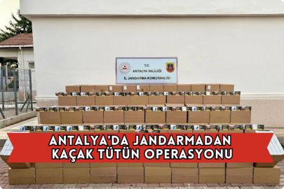 Antalya'da Jandarmadan Kaçak Tütün Operasyonu