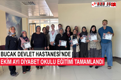 Bucak Devlet Hastanesi’nde Ekim Ayı Diyabet Okulu Eğitimi Tamamlandı