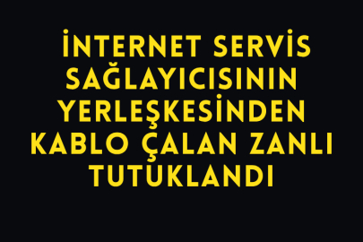 İnternet Servis Sağlayıcısının Yerleşkesinden Kablo Çalan Zanlı Tutuklandı