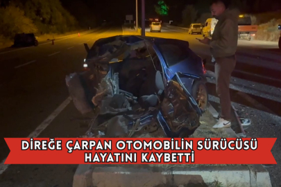 Direğe Çarpan Otomobilin Sürücüsü Hayatını Kaybetti