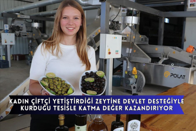 Kadın Çiftçi Yetiştirdiği Zeytine Devlet Desteğiyle Kurduğu Tesisle Katma Değer Kazandırıyor
