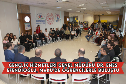 Gençlik Hizmetleri Genel Müdürü Dr. Enes Efendioğlu, MAKÜ’de Öğrencilerle Buluştu