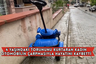 4 Yaşındaki Torununu Kurtaran Kadın Otomobilin Çarpmasıyla Hayatını Kaybetti