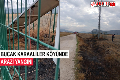 Bucak Karaaliler Köyünde Arazi Yangını