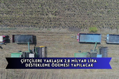 Çiftçilere Yaklaşık 2,8 Milyar Lira Destekleme Ödemesi Bugün Yapılacak