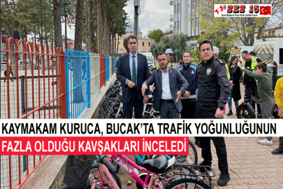 Kaymakam Kuruca, Bucak’ta Trafik Yoğunluğunun Fazla Olduğu Kavşakları İnceledi