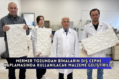 Mermer Tozundan Binaların Dış Cephe Kaplamasında Kullanılacak Malzeme Geliştirildi