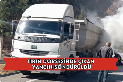 Tırın Dorsesinde Çıkan Yangın Söndürüldü