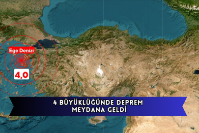 Ege Denizi'nde 4 Büyüklüğünde Deprem