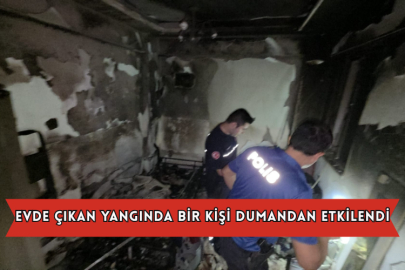 Evde Çıkan Yangında Bir Kişi Dumandan Etkilendi