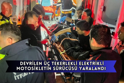 Devrilen Üç Tekerlekli Elektrikli Motosikletin Sürücüsü Yaralandı