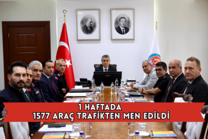 1 Haftada 1577 Araç Trafikten Men Edildi