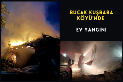 Bucak Kuşbaba Köyü’nde Ev Yangını