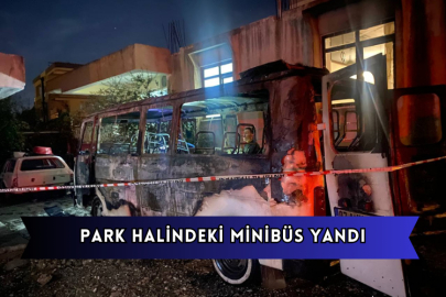 Park Halindeki Minibüs Yandı