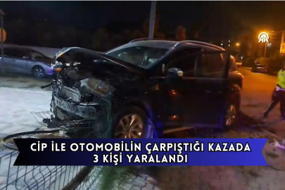 Cip İle Otomobilin Çarpıştığı Kazada 3 Kişi Yaralandı