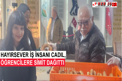 Hayırsever İş İnsanı Cadıl, Öğrencilere Simit Dağıttı