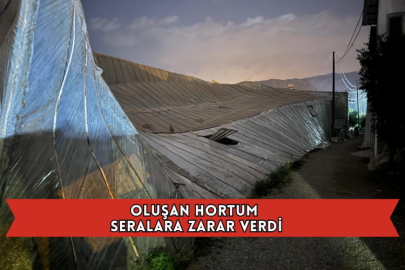 Oluşan Hortum Seralara Zarar Verdi