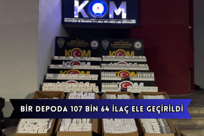 Bir Depoda 107 Bin 64 İlaç Ele Geçirildi