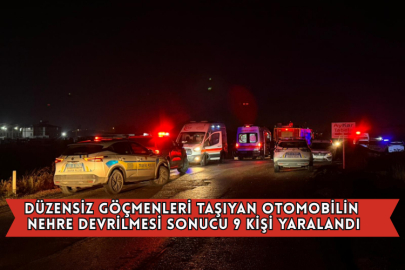 Düzensiz Göçmenleri Taşıyan Otomobilin Nehre Devrilmesi Sonucu 9 Kişi Yaralandı
