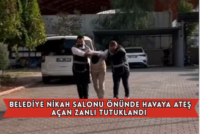 Belediye Nikah Salonu Önünde Havaya Ateş Açan Zanlı Tutuklandı