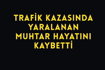 Trafik Kazasında Yaralanan Muhtar Hayatını Kaybetti