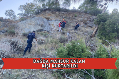 Antalya'da Dağda Mahsur Kalan Kişi Kurtarıldı