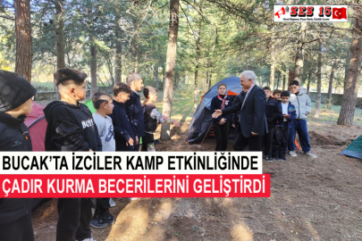Bucak’ta İzciler Kamp Etkinliğinde Çadır Kurma Becerilerini Geliştirdi