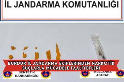 Burdur İl Jandarma Ekiplerinden Narkotik Suçlarla Mücadele Faaliyetleri