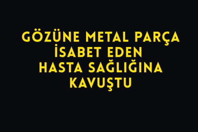 Gözüne Metal Parça İsabet Eden Hasta Sağlığına Kavuştu
