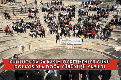 Kumluca'da 24 Kasım Öğretmenler Günü Dolayısıyla Doğa Yürüyüşü Yapıldı