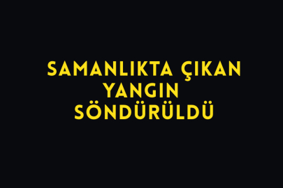 Samanlıkta Çıkan Yangın Söndürüldü