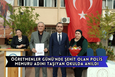 Öğretmenler Günü'nde Şehit Olan Polis Memuru Adını Taşıyan Okulda Anıldı