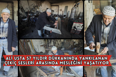 Ali Usta 57 Yıldır Dükkanında Yankılanan Çekiç Sesleri Arasında Mesleğini Yaşatıyor