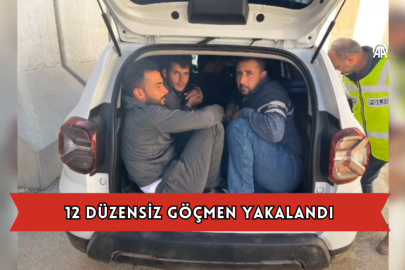 12 Düzensiz Göçmen Yakalandı