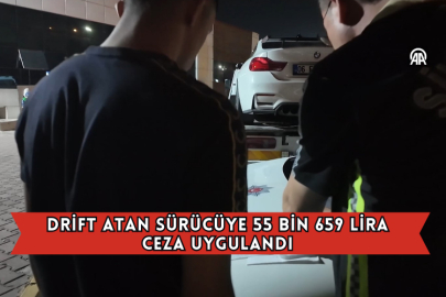  Drift Atan Sürücüye 55 Bin 659 Lira Ceza Uygulandı