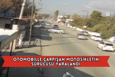 Otomobille Çarpışan Motosikletin Sürücüsü Yaralandı