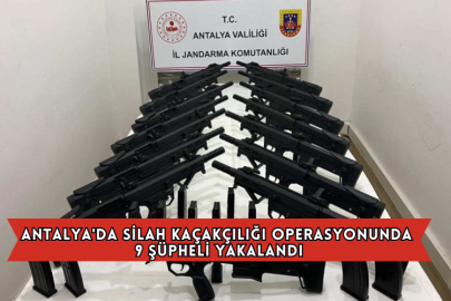 Antalya'da Silah Kaçakçılığı Operasyonunda 9 Şüpheli Yakalandı