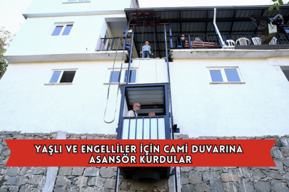 Yaşlı Ve Engelliler İçin Cami Duvarına Asansör Kurdular