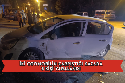İki Otomobilin Çarpıştığı Kazada 3 Kişi Yaralandı