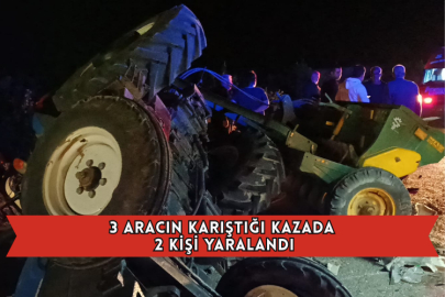 3 Aracın Karıştığı Kazada 2 Kişi Yaralandı