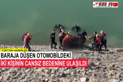 Baraja Düşen Otomobildeki İki Kişinin Cansız Bedenine Ulaşıldı